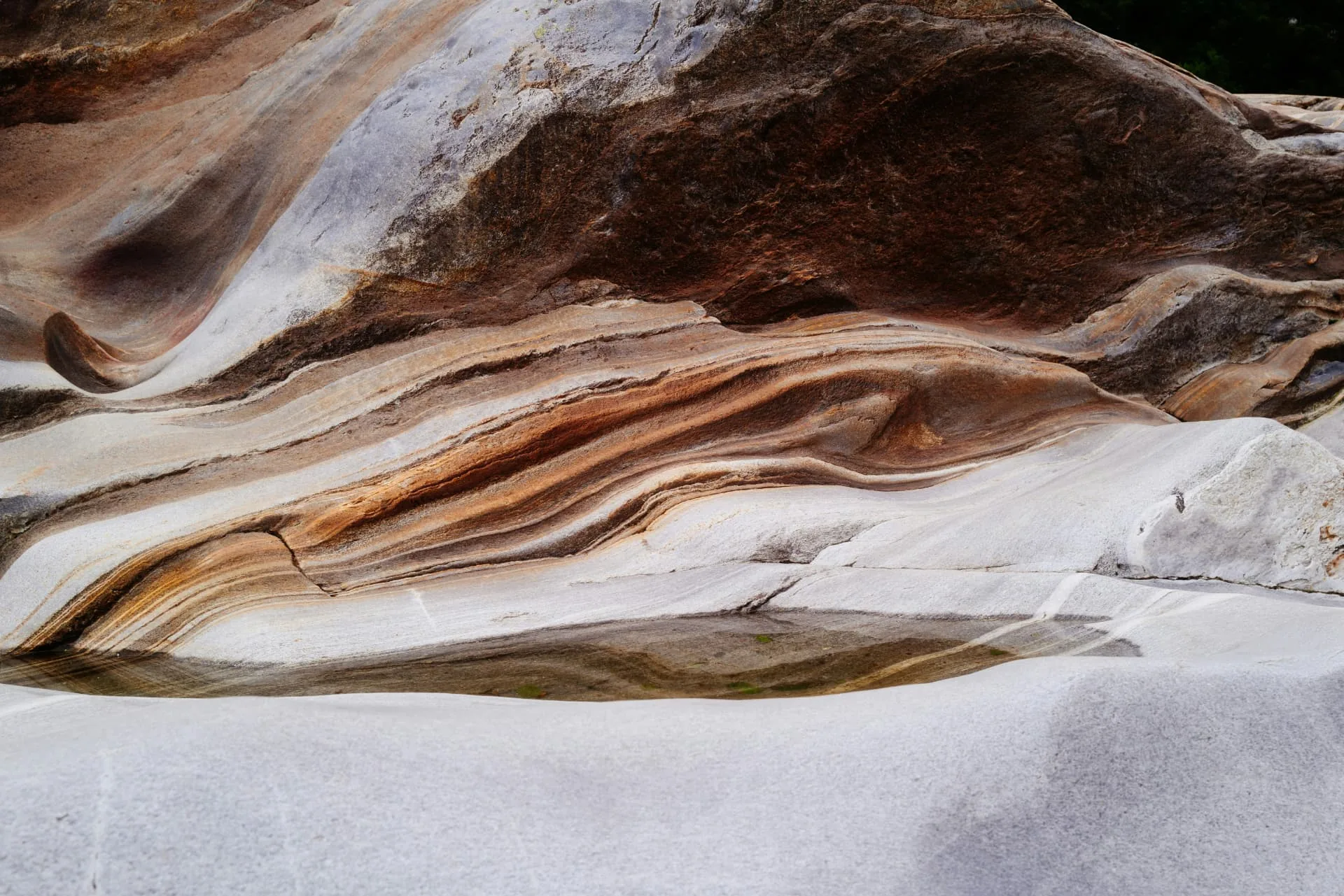 Warm sandstone layers shaped by light and shadow